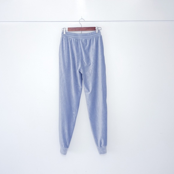 Altar'd State Ribbed Velour Joggers Sweatpants Light Baby Blue Loungewear Small - Picture 2 of 5